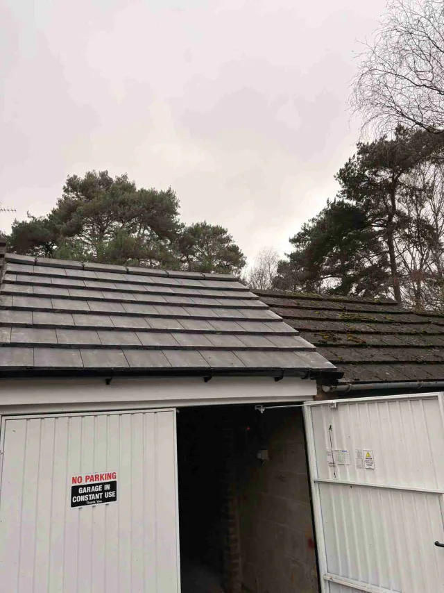 Fascia board beneath a roof edge
