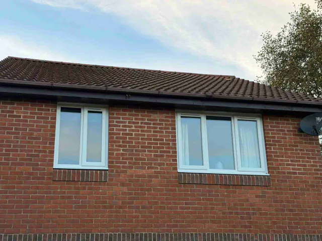Fascia board beneath a roof edge