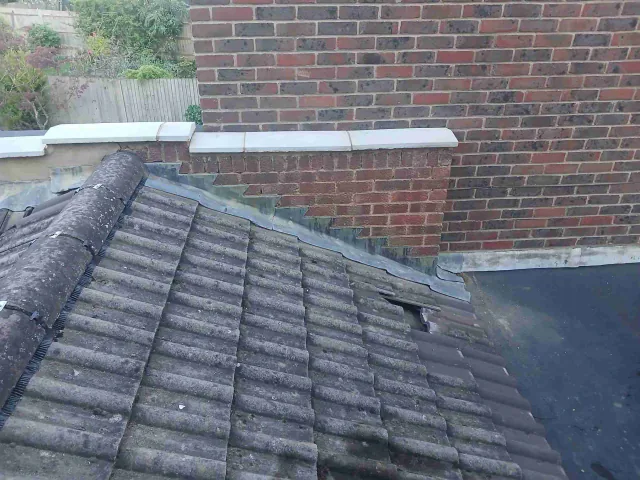 Fascia board beneath a roof edge