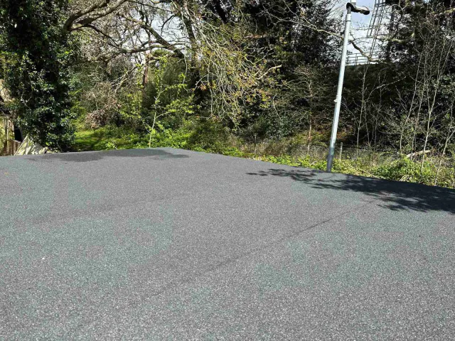 Flat roof on a house extension