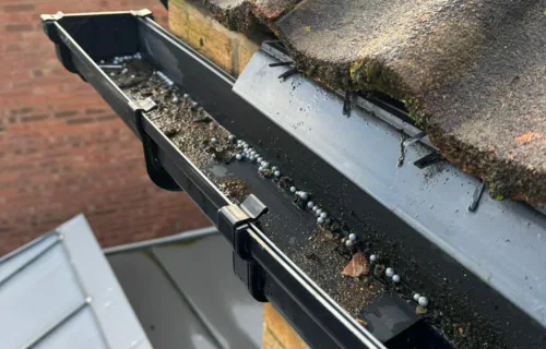 Professional gutter cleaning service by WWR Roofing