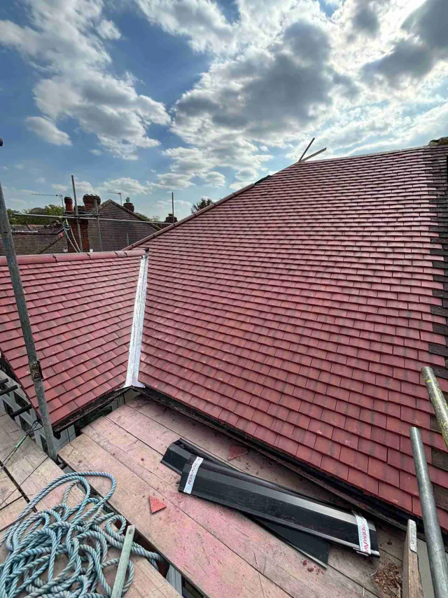 Red tiled pitched roof