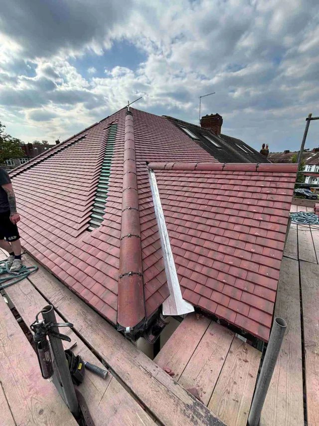 Red tiled pitched roof