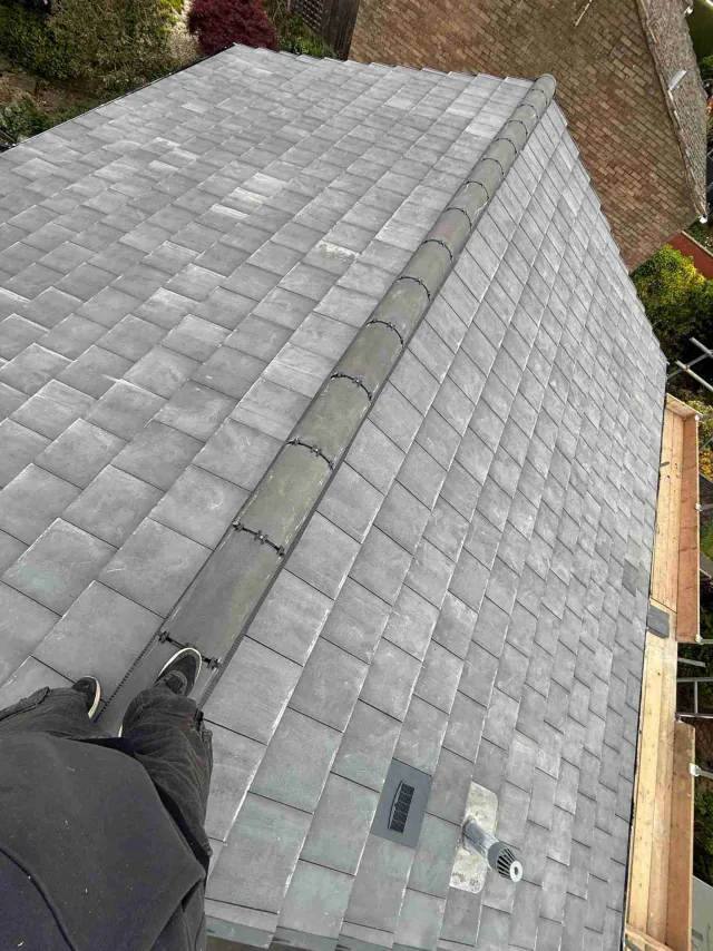 Slate roof covering