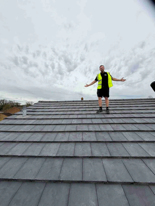 Slate roof covering