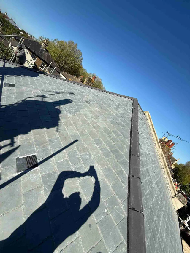 Slate roof covering