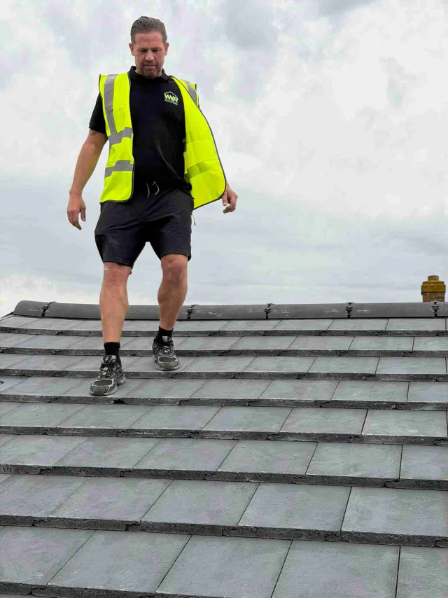 Slate roof covering