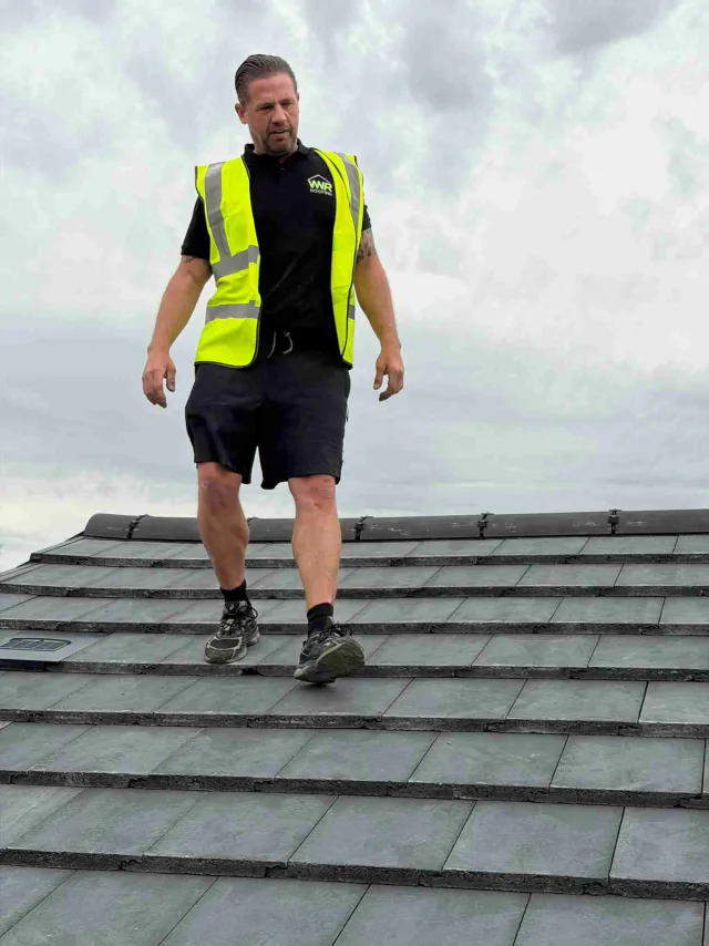 Slate roof covering