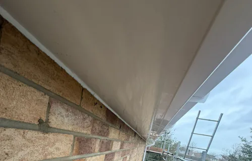 New UPVC soffit installation by WWR Roofing improving roof ventilation and weather protection