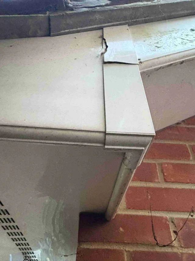 Soffit beneath the roof edge