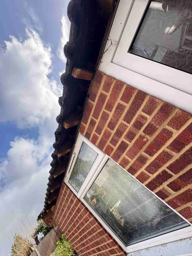 Soffit beneath the roof edge