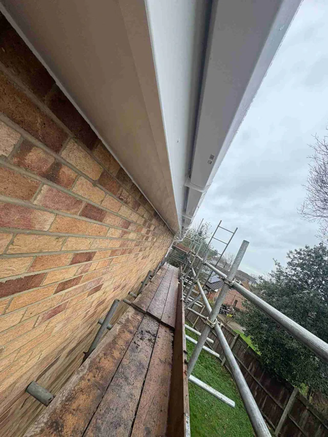 Soffit beneath the roof edge