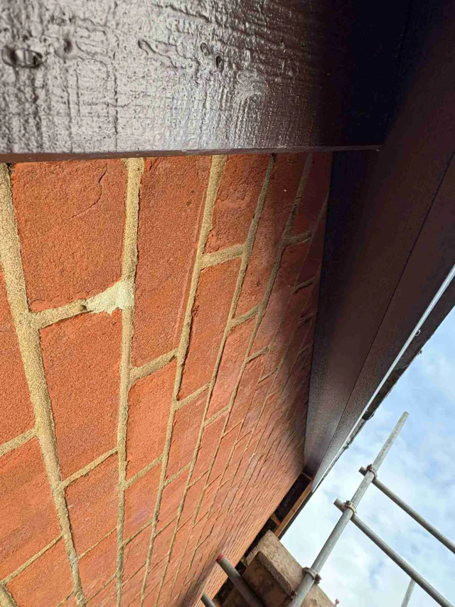 Soffit beneath the roof edge