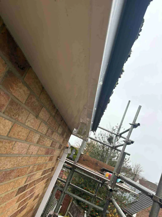 Soffit beneath the roof edge