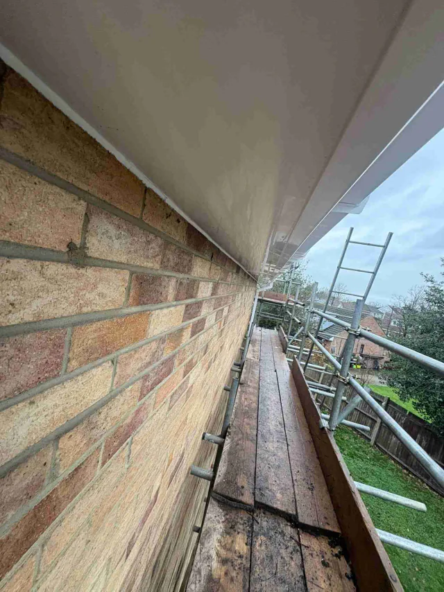 Soffit beneath the roof edge