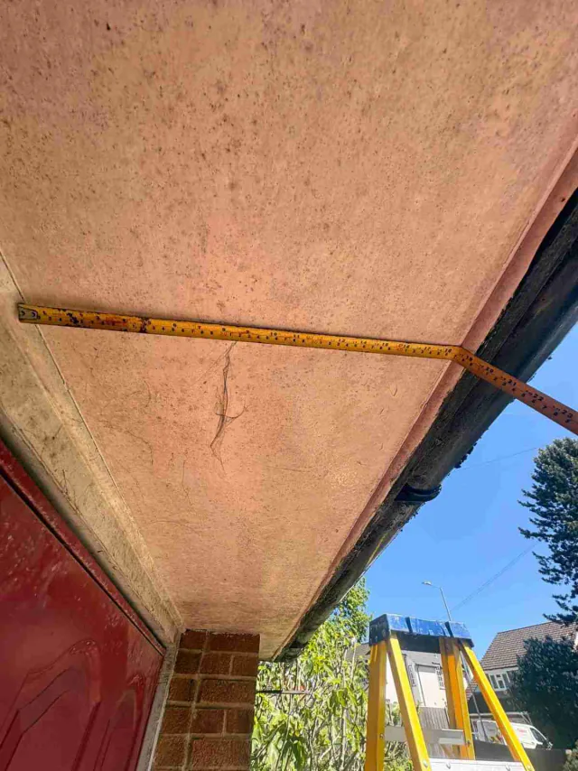 Soffit beneath the roof edge