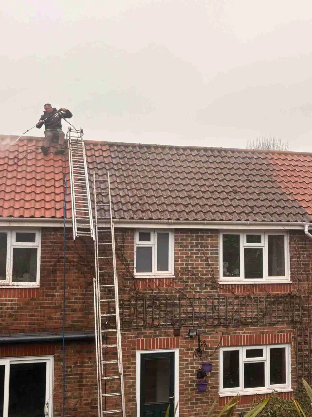 Tiled roof on a house