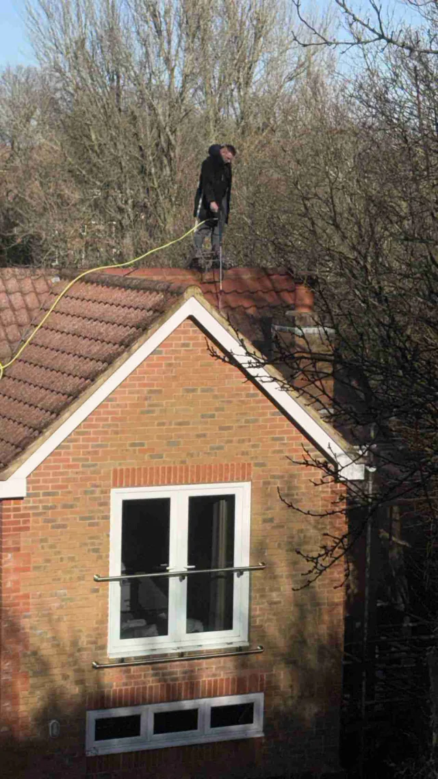 Tiled roof on a house