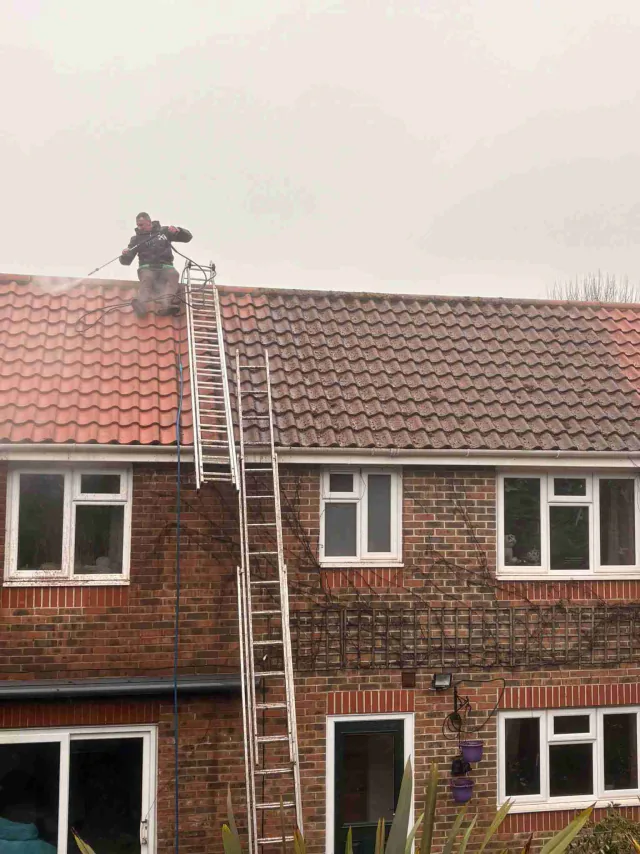 Tiled roof on a house