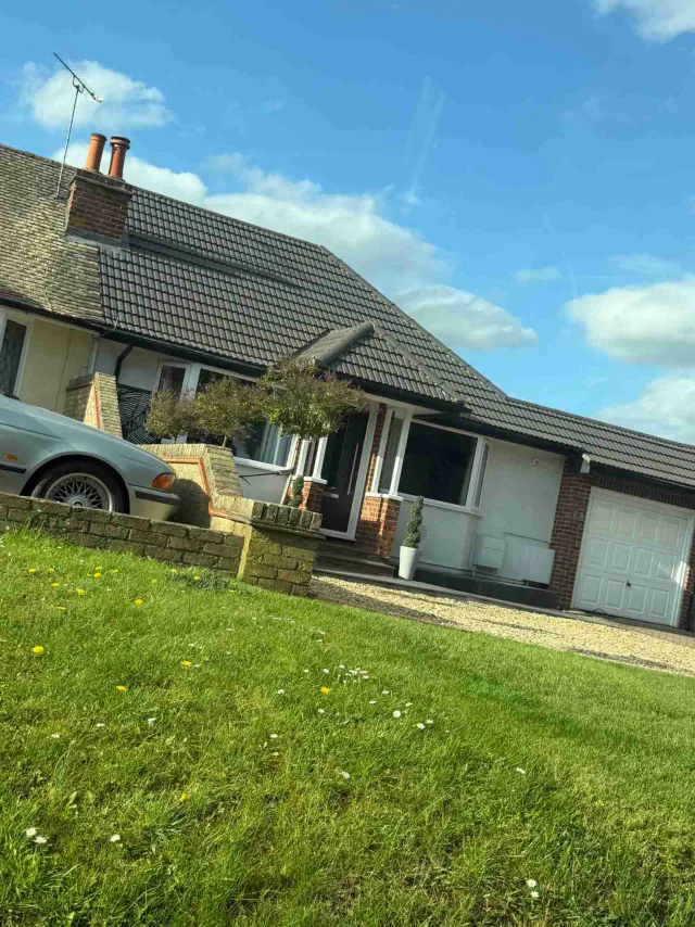 Tiled roof on a house
