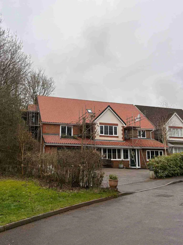 Tiled roof on a house