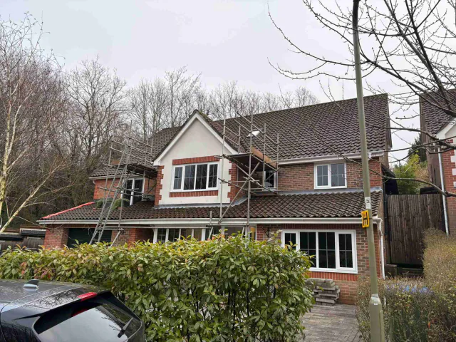 Tiled roof on a house