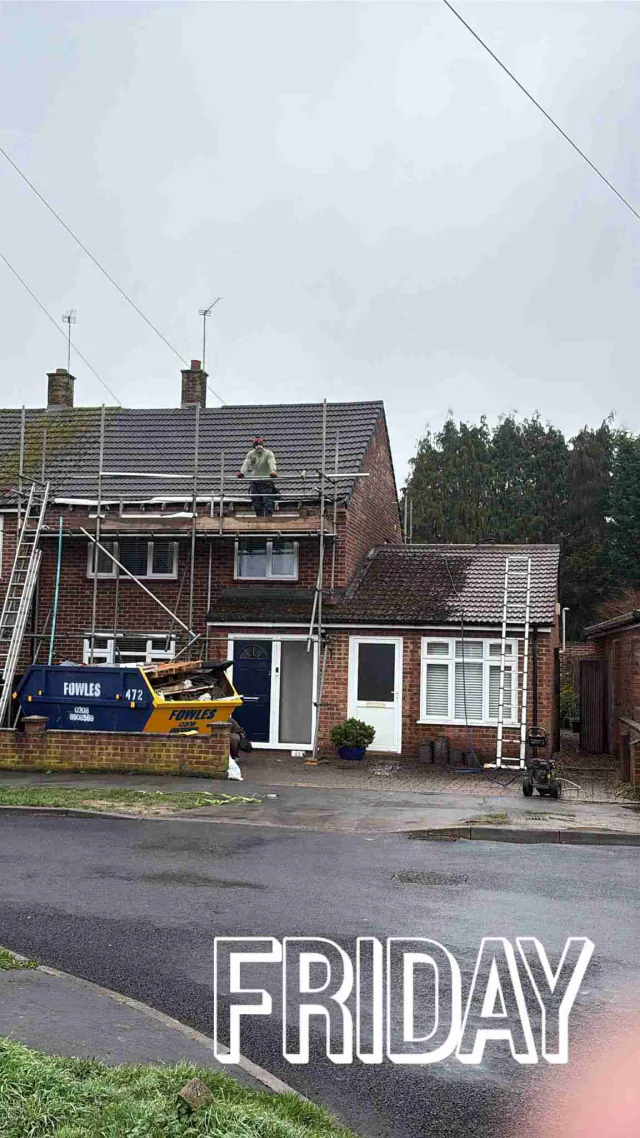 Tiled roof on a house