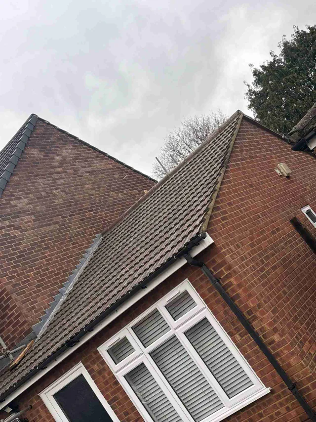 Tiled roof on a house
