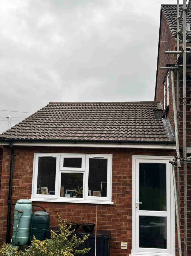 Tiled roof on a house