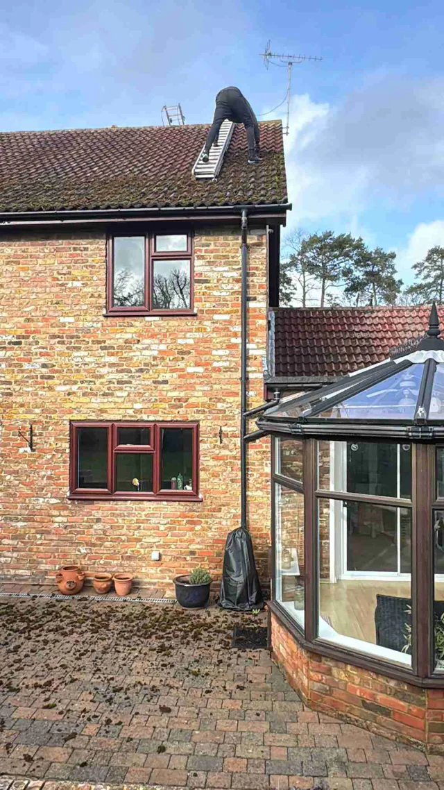 Tiled roof on a house