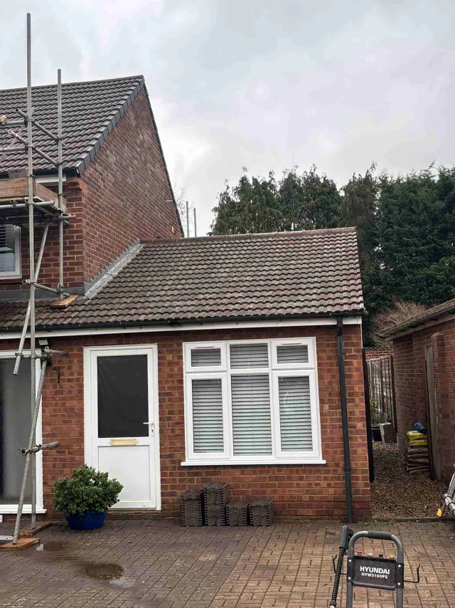 Tiled roof on a house