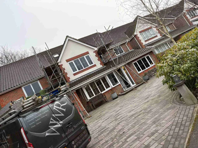 Tiled roof on a house