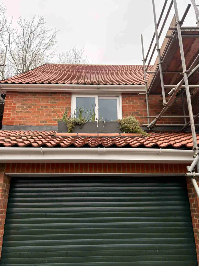Tiled roof on a house
