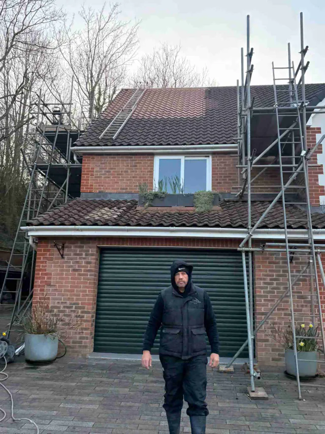 Tiled roof on a house