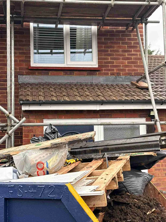 Tiled roof on a house