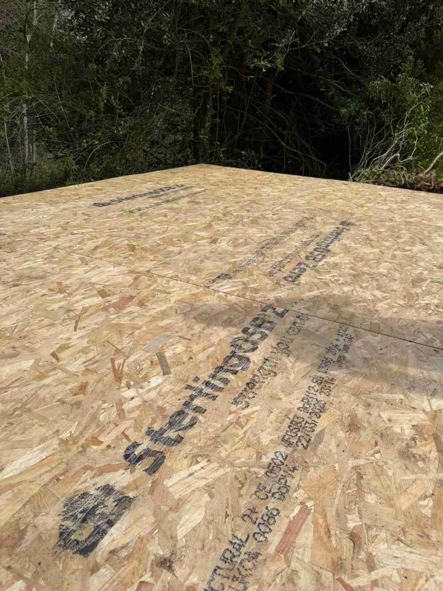Timber decking for a flat roof