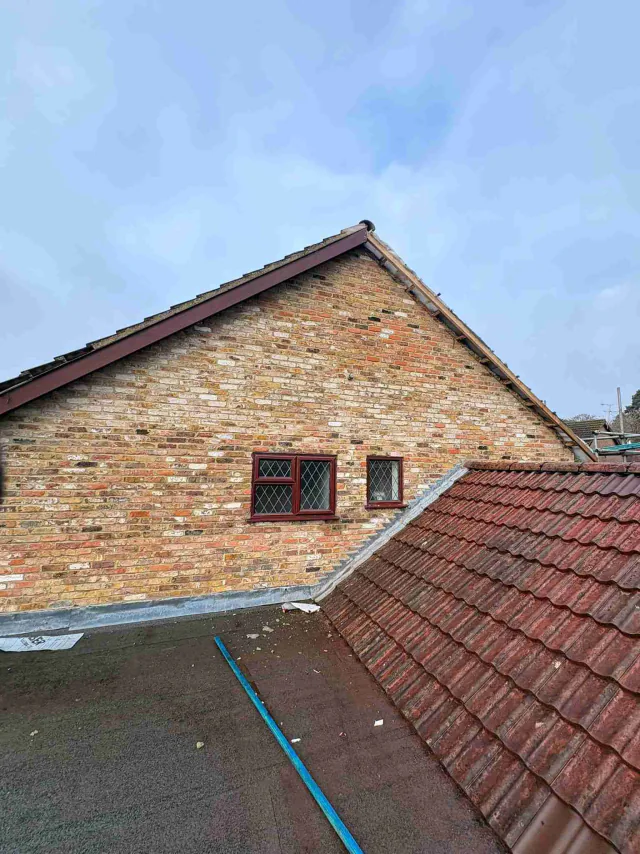 Fascia board beneath a roof edge
